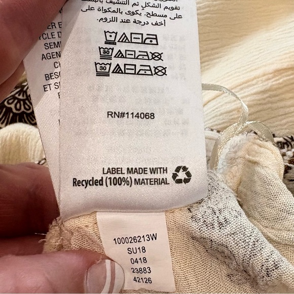 Style & Co. Open Front Cardigan Kimono 2X Tassel Beachy Vacay Travel Boho Cream - Picture 14 of 16